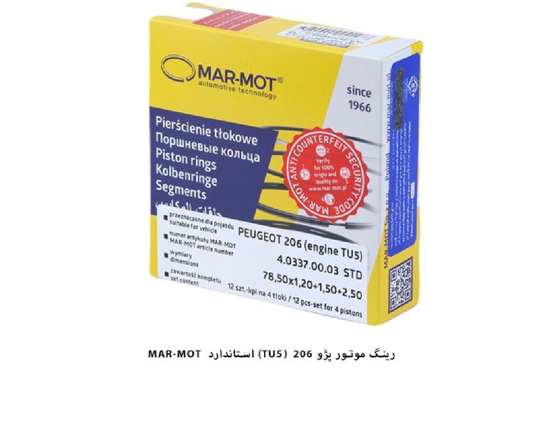 رینگ موتور ۲۰۶ TU5 / سایز استاندارد/ مارموت